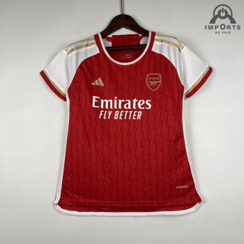 Camisa Arsenal I 23/24 Versão Feminina + Personalização Grátis Camisa Arsenal I 23/24 Versão Feminina + Personalização Grátis