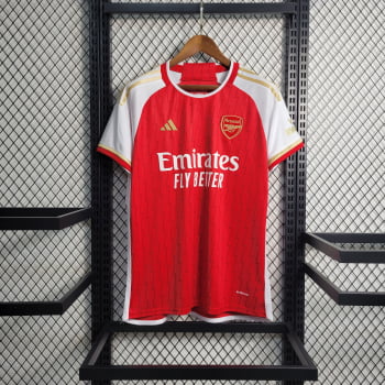 Camisa Arsenal I 23/24 Versão Torcedor + Personalização Grátis Camisa Arsenal I 23/24 Versão Torcedor + Personalização Grátis