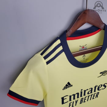 Camisa Arsenal II 21/22 Versão Feminina + Personalização Grátis