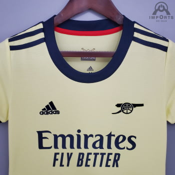 Camisa Arsenal II 21/22 Versão Feminina + Personalização Grátis