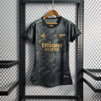 Camisa Arsenal II 22/23 Versão Feminina + Personalização Grátis Camisa Arsenal II 22/23 Versão Feminina + Personalização Grátis