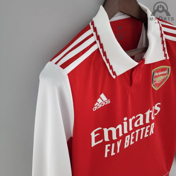 Manga Longa Arsenal l 22/23 + Personalização Grátis