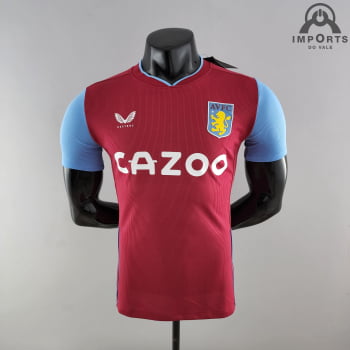 Camisa Aston Villa I 22/23 Versão Jogador + Personalização Grátis 