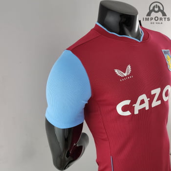 Camisa Aston Villa I 22/23 Versão Jogador + Personalização Grátis 