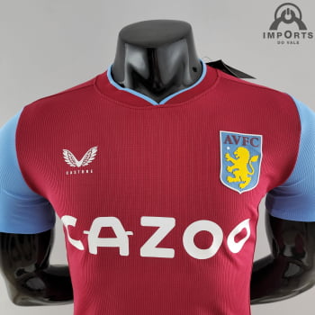 Camisa Aston Villa I 22/23 Versão Jogador + Personalização Grátis 