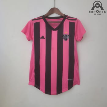 Camisa Atlético Mineiro 22/23 Versão Feminina Ed. Especial Rosa + Personalização Grátis