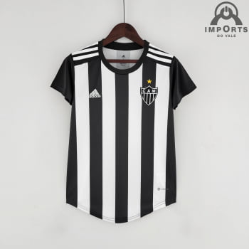 Camisa Atlético Mineiro I 22/23 Versão Feminina + Personalização Grátis Camisa Atlético Mineiro I 22/23 Versão Feminina + Personalização Grátis