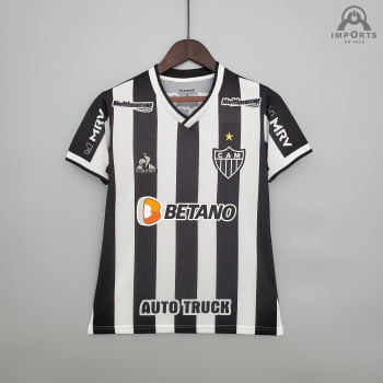 Camisa Atlético Mineiro I 21/22 Versão Feminina + Patrocínios + Personalização Grátis Camisa Atlético Mineiro I 21/22 Versão Feminina + Patrocínios + Personalização Grátis