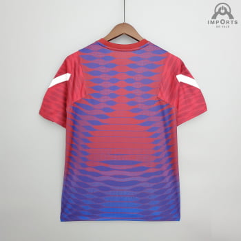 Camisa Barcelona 21/22 Treino - Azul/vermelho/branco