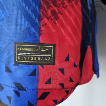 Camisa Barcelona 22/23 Versão Jogador Ed. Especial Vermelho e Azul + Personalização Grátis
