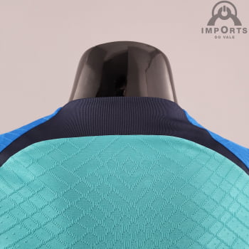 Camisa Barcelona 22/23 Versão Jogador Treino - Azul/verde