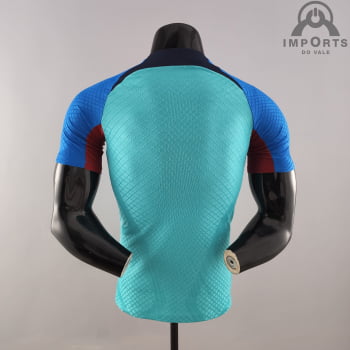 Camisa Barcelona 22/23 Versão Jogador Treino - Azul/verde