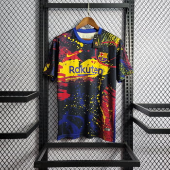 Camisa Barcelona 22/23 Versão Torcedor Ed. Especial Grafite + Personalização Grátis