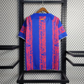 Camisa Barcelona 23/24 Treino - Azul/vermelha
