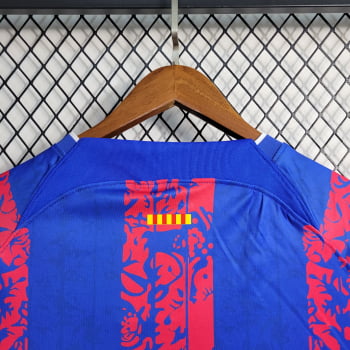 Camisa Barcelona 23/24 Treino - Azul/vermelha