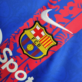 Camisa Barcelona 23/24 Treino - Azul/vermelha