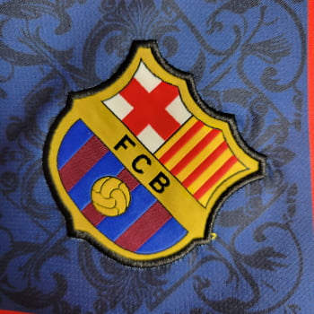 Camisa Barcelona 23/24 Treino - Vermelha/azul