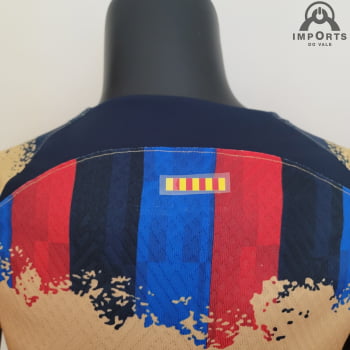 Camisa Barcelona 23/24 Versão Jogador Ed. Especial Amarela + Personalização Grátis