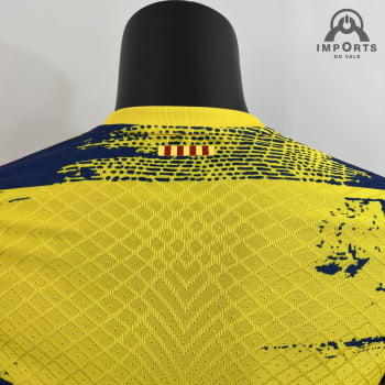 Camisa Barcelona 23/24 Versão Jogador Ed. Especial Amarela/vermelha + Personalização Grátis