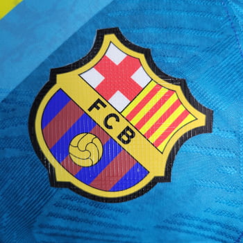 Camisa Barcelona 23/24 Versão Jogador Ed. Especial Azul + Personalização Grátis Camisa Barcelona 23/24 Versão Jogador Ed. Especial Azul + Personalização Grátis