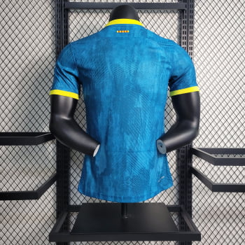 Camisa Barcelona 23/24 Versão Jogador Ed. Especial Azul + Personalização Grátis
