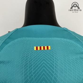 Camisa Barcelona 23/24 Versão Jogador Ed. Especial Verde + Personalização Grátis