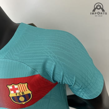 Camisa Barcelona 23/24 Versão Jogador Ed. Especial Verde + Personalização Grátis