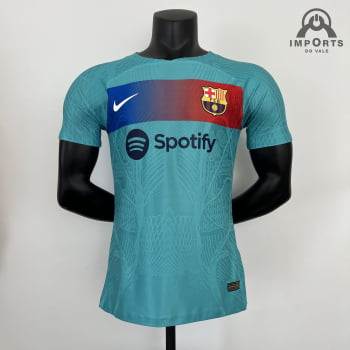 Camisa Barcelona 23/24 Versão Jogador Ed. Especial Verde + Personalização Grátis Camisa Barcelona 23/24 Versão Jogador Ed. Especial Verde + Personalização Grátis