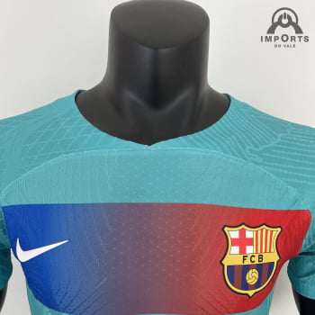 Camisa Barcelona 23/24 Versão Jogador Ed. Especial Verde + Personalização Grátis