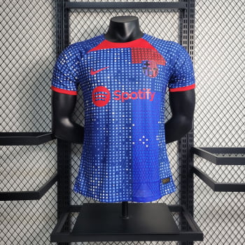 Camisa Barcelona 23/24 Versão Jogador Treino - Azul