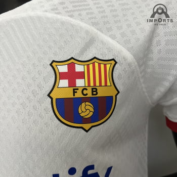 Camisa Barcelona 23/24 Versão Jogador Treino - Branca Camisa Barcelona 23/24 Versão Jogador Treino - Branca