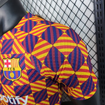 Camisa Barcelona 23/24 Versão Jogador Treino - Quadriculada 
