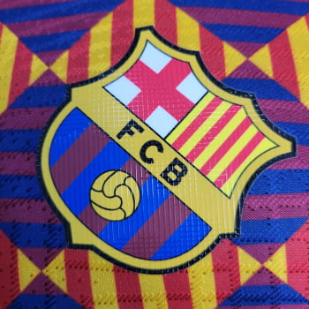 Camisa Barcelona 23/24 Versão Jogador Treino - Quadriculada 