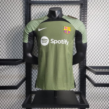 Camisa Barcelona 23/24 Versão Jogador Treino - Verde Camisa Barcelona 23/24 Versão Jogador Treino - Verde