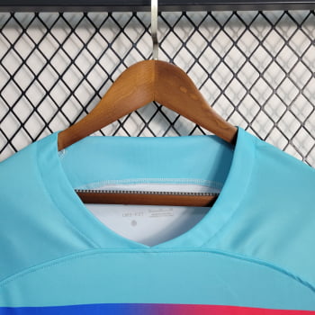 Camisa Barcelona 23/24 Versão Torcedor Ed. Especial Azul Celeste + Personalização Grátis