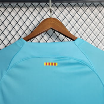 Camisa Barcelona 23/24 Versão Torcedor Ed. Especial Azul Celeste + Personalização Grátis