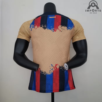 Camisa Barcelona 23/24 Versão Jogador Ed. Especial + Personalização Grátis 