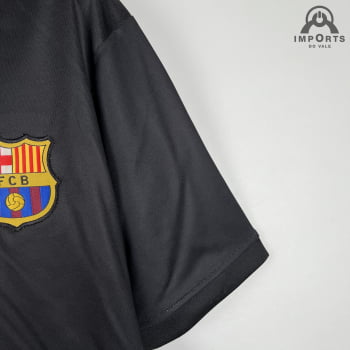 Camisa Barcelona 23/24 Versão Torcedor Ed. Especial Preta listrada + Personalização Grátis 