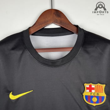 Camisa Barcelona 23/24 Versão Torcedor Ed. Especial Preta listrada + Personalização Grátis 