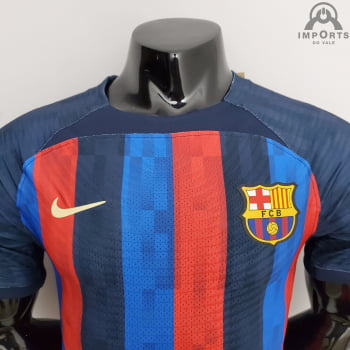 Camisa Barcelona I 22/23 Versão Jogador + Personalização Grátis
