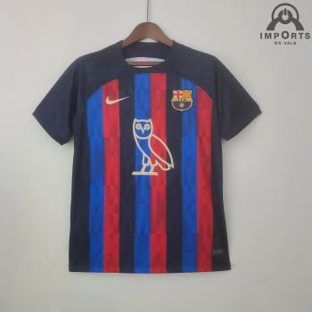 Camisa Barcelona I 22/23 Versão Torcedor + Patrocínios + Personalização Grátis Camisa Barcelona I 22/23 Versão Torcedor + Patrocínios + Personalização Grátis