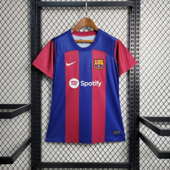 Camisa Barcelona I 23/24 Versão Feminina + Personalização Grátis
