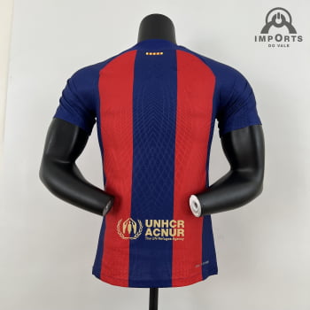 Camisa Barcelona I 23/24 Versão Jogador + Personalização Grátis