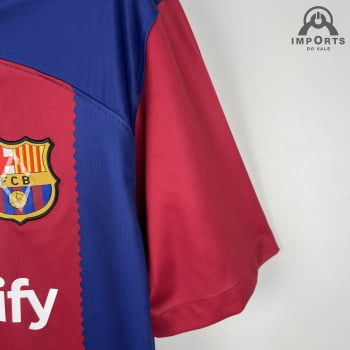 Camisa Barcelona I 23/24 Versão Torcedor + Personalização Grátis 