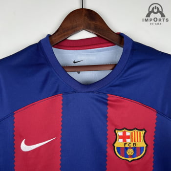Camisa Barcelona I 23/24 Versão Torcedor + Personalização Grátis 