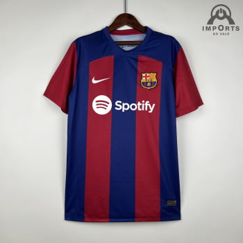 Camisa Barcelona I 23/24 Versão Torcedor + Personalização Grátis Camisa Barcelona I 23/24 Versão Torcedor + Personalização Grátis