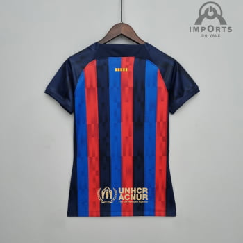 Camisa Barcelona l 22/23 Versão Feminina + Personalização Grátis