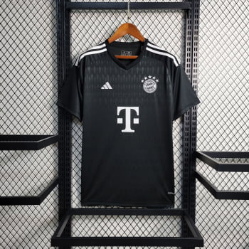 Camisa Bayern de Munique 23/24 Goleiro Preta + Personalização Grátis 