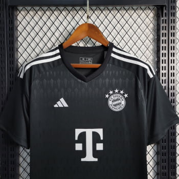 Camisa Bayern de Munique 23/24 Goleiro Preta + Personalização Grátis 