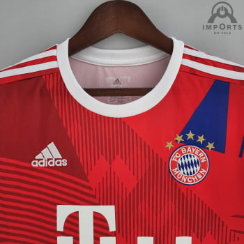 Camisa Bayern de Munique 22/23 Versão Jogador Ed. Comemorativa - Vermelha